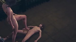 Genshin Impact Yaoi - Venti Blowjob with an increment of Footjob - Sissy crossdress Japanese Asian Manga Anime Game Porn Cheerful